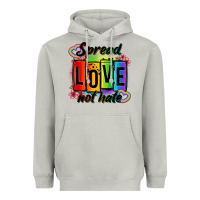 Moon Dust spread love not hate Heavyweight Hoodie - OliviaCreatesArt