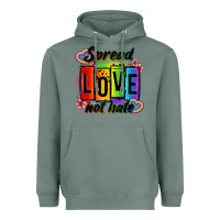 Sage spread love not hate Heavyweight Hoodie - OliviaCreatesArt