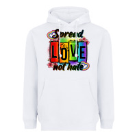 White spread love not hate Heavyweight Hoodie - OliviaCreatesArt