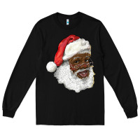 Black african american santa Long Sleeve Tee - RanaPortraitStore