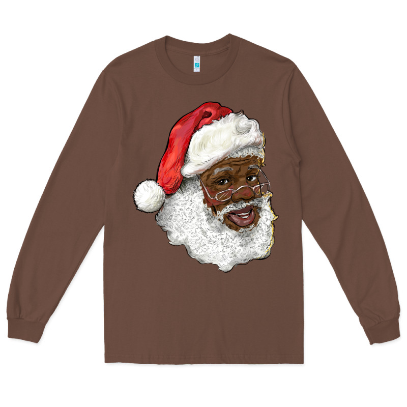 African American Santa Long Sleeve Tee by RanaPortraitStore | Teevron