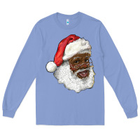 Colony Blue african american santa Long Sleeve Tee - RanaPortraitStore