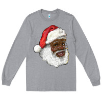 Heather Grey african american santa Long Sleeve Tee - RanaPortraitStore