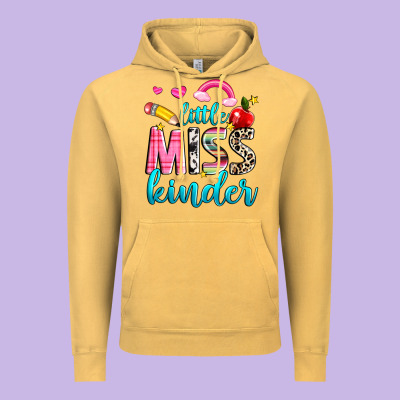 Little Miss Kinder Vintage Hoodie Designed By Nancycooperartshop