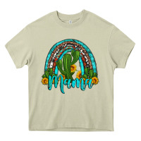 Mossy western cactus and sunflower mama rainbow Heavy Core Tee - Artiststas