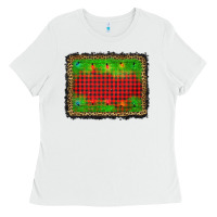 White christmas lights background Ladies Tee - AdoDesignShop