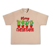 Burro Merry Christmas Cactuses Urban Heavy Tee - MaliasSmallBusiness