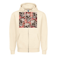 Sandshell skulls and flowers Zipper Hoodie - TumblerDesignByShophia