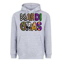 Heather Grey mardi gras copy Heavyweight Hoodie - OliviaCreatesArt
