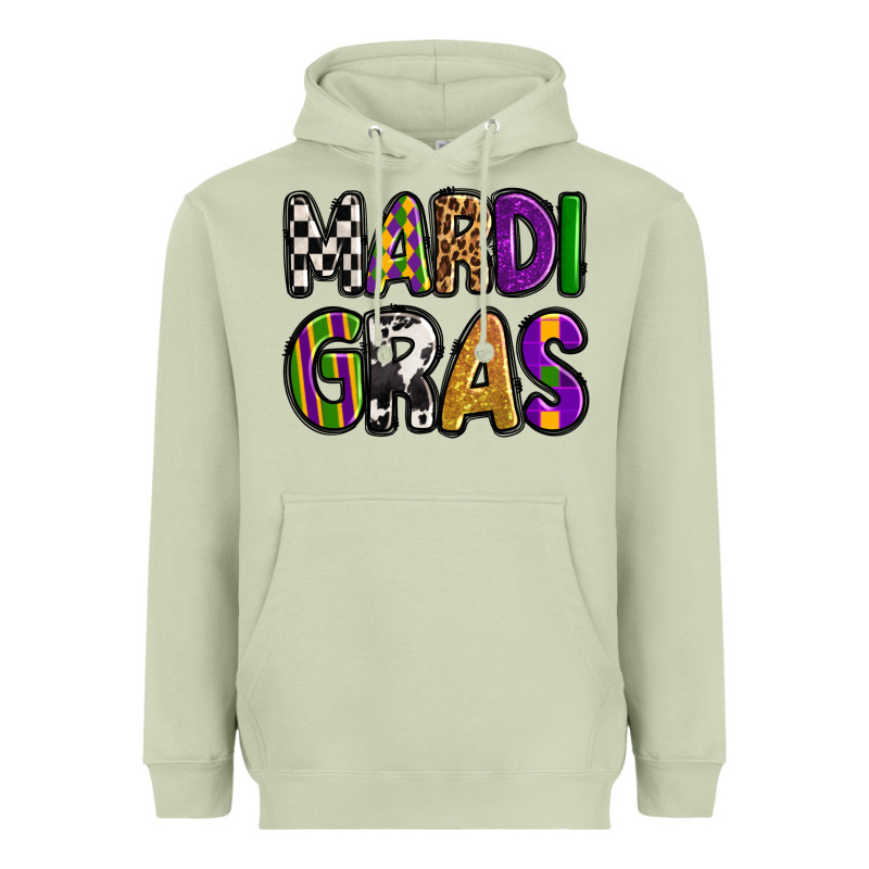 Mardi Gras Copy Heavyweight Hoodie by OliviaCreatesArt | Teevron