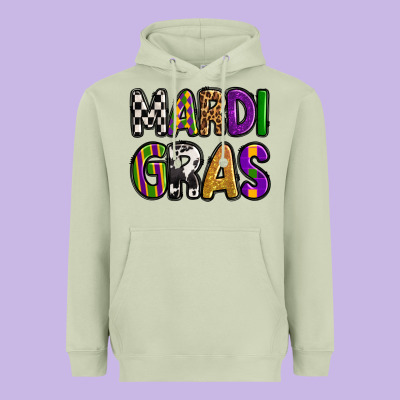 Mardi Gras Copy Heavyweight Hoodie Designed By Oliviacreatesart