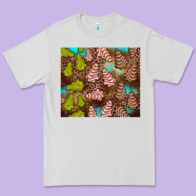 Little Debbie Tree Cakes Leopard Turquoise Premium Tee Designed By Jahusdesignshop