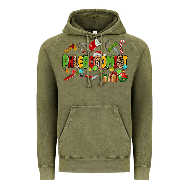 Christmas Phlebotomist Vintage Hoodie by MaliasSmallBusiness | Teevron