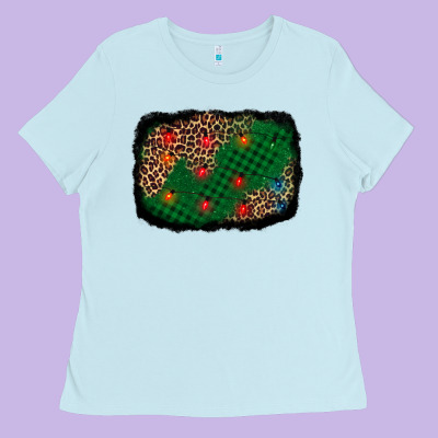 Green Buffalo Plaid Christmas Background Ladies Tee Designed By Adodesignshop
