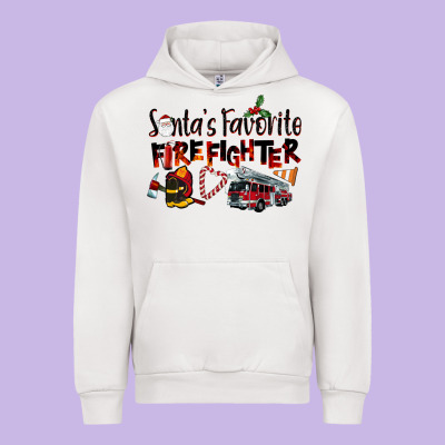 Santa's Favorite Firefighter Urban Hoodie Designed By Lillyallendesigns