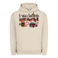 Pigment French Oak Santa's Favorite Firefighter Urban Hoodie - LillyAllenDesigns
