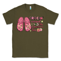 Army Green Pink Christmas crocin' around the Christmas tree Classic Tee - NancyCooperArtShop
