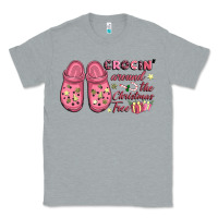 Heather Grey Pink Christmas crocin' around the Christmas tree Classic Tee - NancyCooperArtShop
