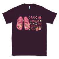 Plum Pink Christmas crocin' around the Christmas tree Classic Tee - NancyCooperArtShop