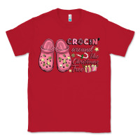 Red Pink Christmas crocin' around the Christmas tree Classic Tee - NancyCooperArtShop