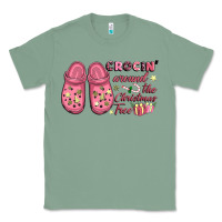 Sage Pink Christmas crocin' around the Christmas tree Classic Tee - NancyCooperArtShop