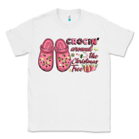 White Pink Christmas crocin' around the Christmas tree Classic Tee - NancyCooperArtShop