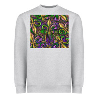Mardi Gras Fleur De Lis Heavyweight Sweatshirt | Teevron