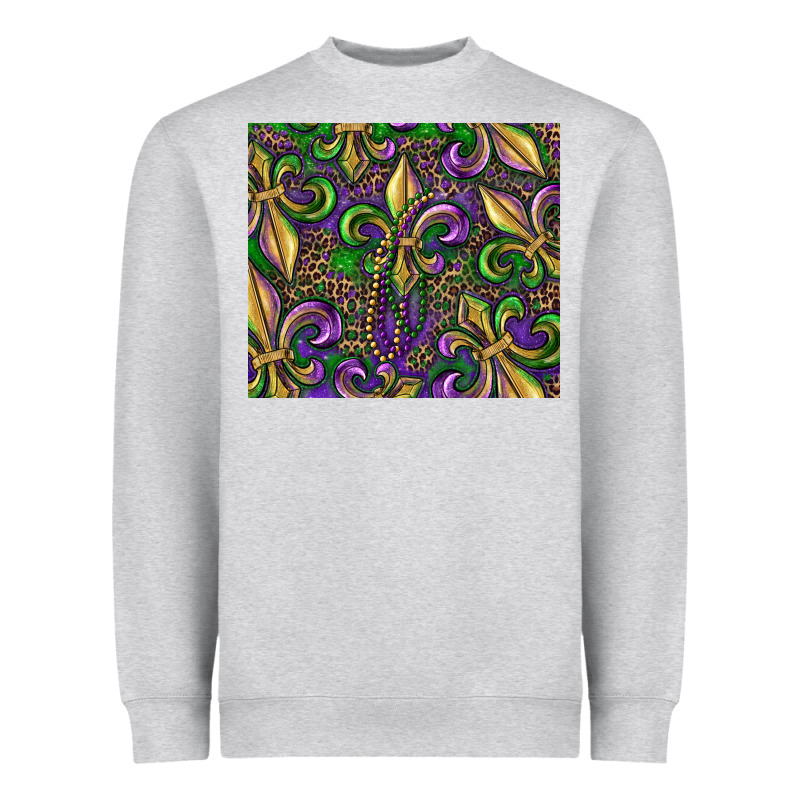 Mardi Gras Fleur De Lis Heavyweight Sweatshirt by RanaPortraitStore | Teevron