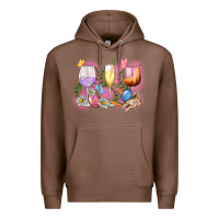 Chestnut Easter wine glasses  Easter Day Premium Hoodie - CowGirlArtShop