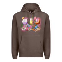 Coffee Easter wine glasses  Easter Day Premium Hoodie - CowGirlArtShop