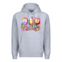 Heather Grey Easter wine glasses  Easter Day Premium Hoodie - CowGirlArtShop