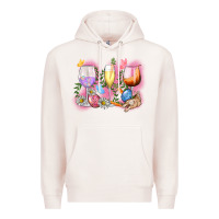 Pale Pink Easter wine glasses  Easter Day Premium Hoodie - CowGirlArtShop
