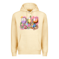 Pina Colada Easter wine glasses  Easter Day Premium Hoodie - CowGirlArtShop