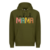 Army Green inked mama artistshot Premium Hoodie - JahusDesignShop