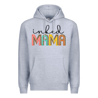 Heather Grey inked mama artistshot Premium Hoodie - JahusDesignShop