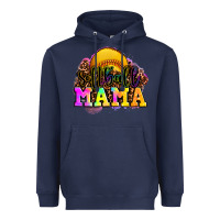 Navy softball mama Heavyweight Hoodie - OliviaCreatesArt