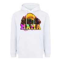 White softball mama Heavyweight Hoodie - OliviaCreatesArt
