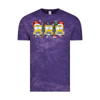 Cloud Purple christmas school bus Vintage Tee - MaliasSmallBusiness