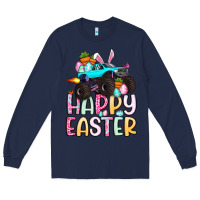Navy monster truck happy easter Long Sleeve Tee - Artiststas