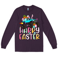 Plum monster truck happy easter Long Sleeve Tee - Artiststas