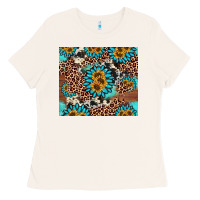 Bone gemstone sunflower Ladies Tee - AdoDesignShop