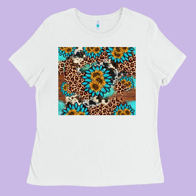 Gemstone Sunflower Ladies Tee Designed By Adodesignshop