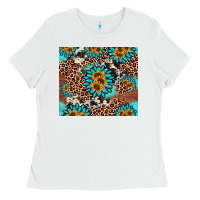 White gemstone sunflower Ladies Tee - AdoDesignShop