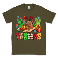 Army Green Merry Texmas Classic Tee - MaliasSmallBusiness