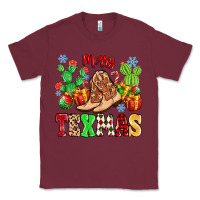Burgundy Merry Texmas Classic Tee - MaliasSmallBusiness