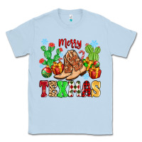 Dusty Blue Merry Texmas Classic Tee - MaliasSmallBusiness