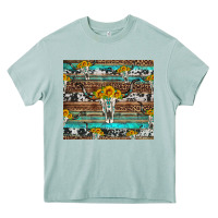 Arona longhorn bull skull cowhide leopard turquoise Heavy Core Tee - Artiststas