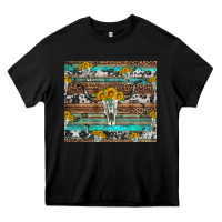 Black longhorn bull skull cowhide leopard turquoise Heavy Core Tee - Artiststas