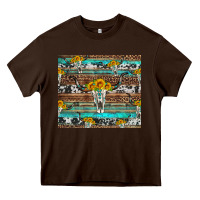 Chocolate Brown longhorn bull skull cowhide leopard turquoise Heavy Core Tee - Artiststas