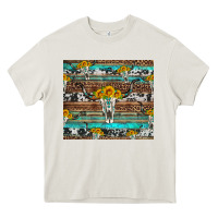 Cream longhorn bull skull cowhide leopard turquoise Heavy Core Tee - Artiststas